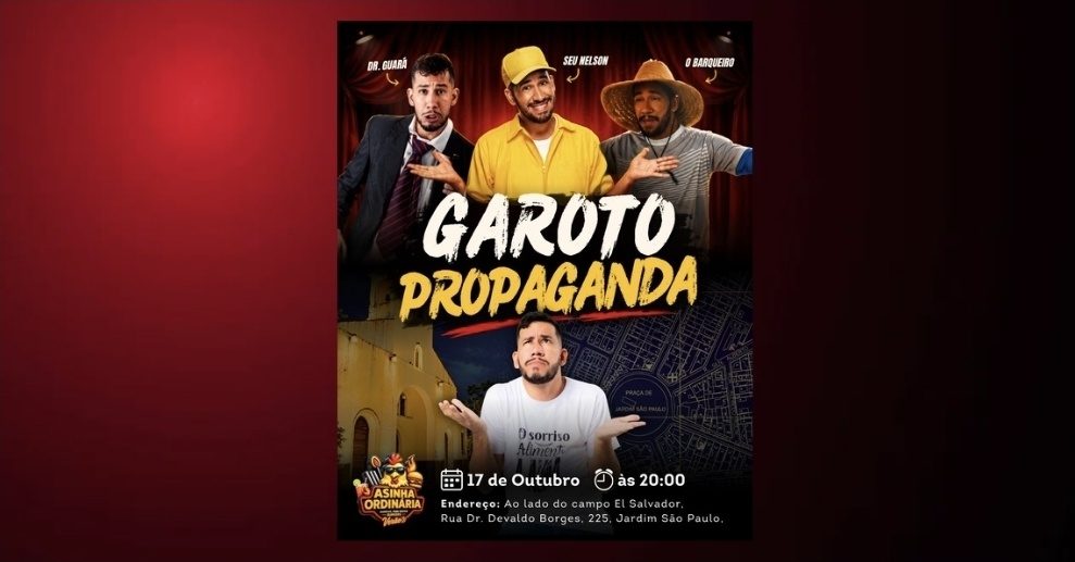 Afbeelding van de bron — Garoto Propaganda com Drailton Oliveira
