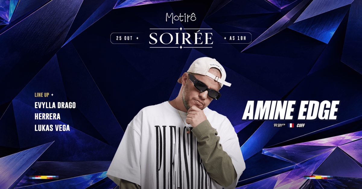 出典の画像 — SOIRÉE APRESENTA: AMINE EDGE LONG SET @ MOTIRÔ | DOMINGO 25.10