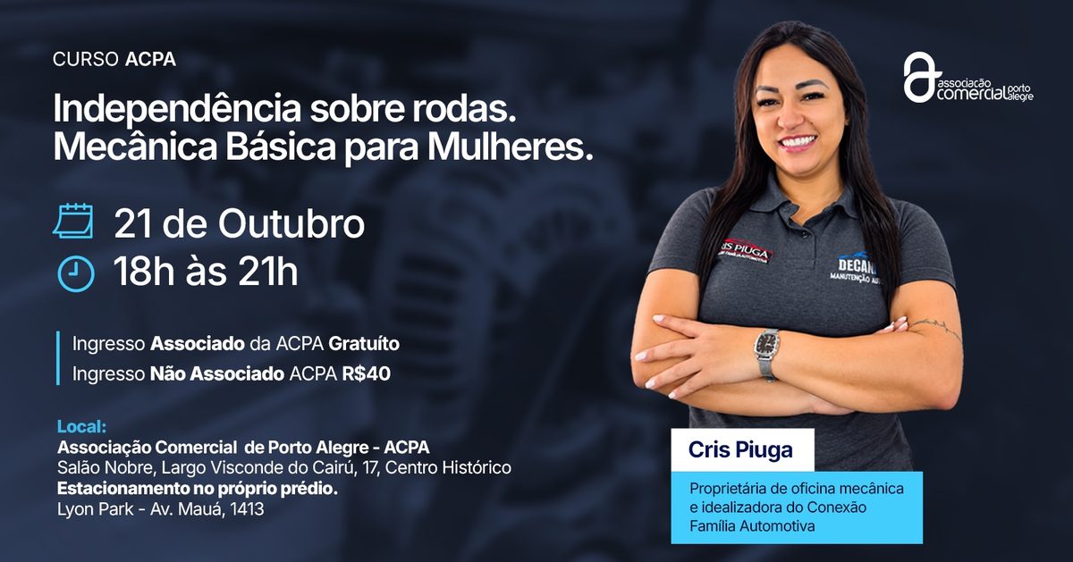 Immagine della fonte — Independência sobre rodas | Mecânica Básica para Mulheres