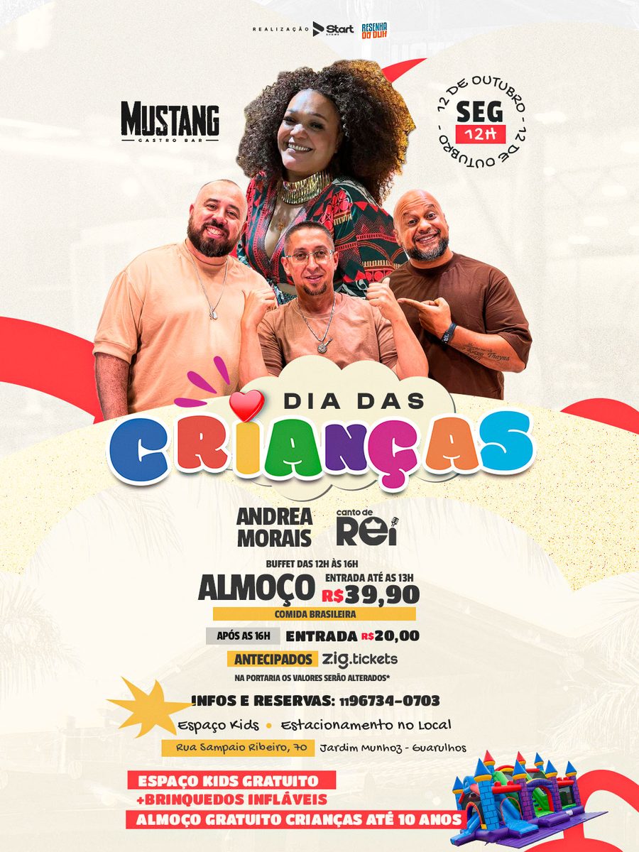 Afbeelding van de bron — CANTO DO REI - ANDREIA MORAIS FERIADO 12/10/2026 NO MUSTANG GUARULHOS