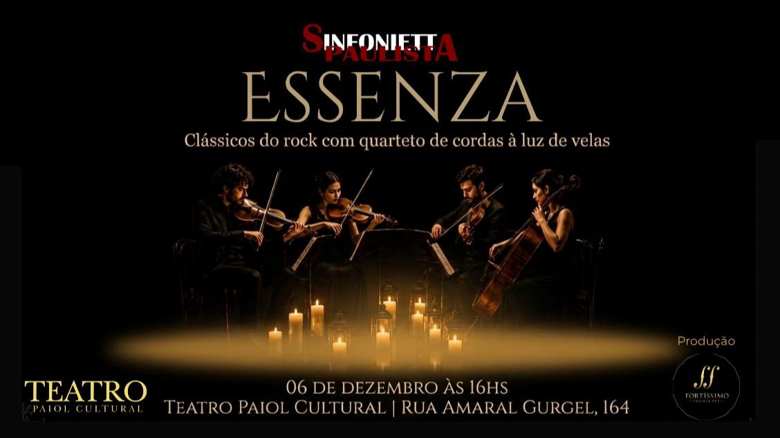 出典の画像 — ESSENZA - Clássicos do rock com quarteto de cordas à luz de velas