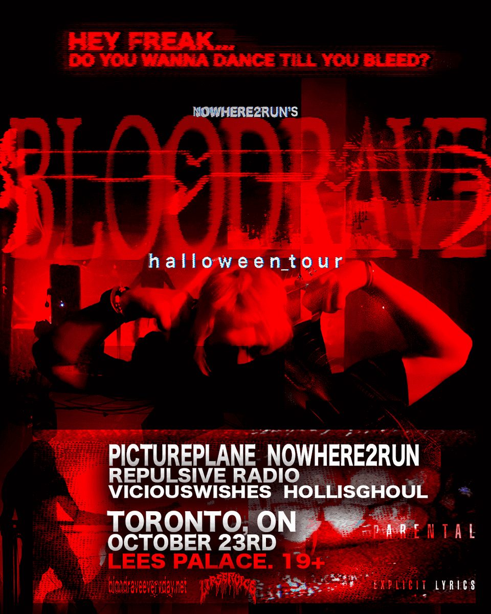 Imagem da fonte — Bloodrave w/ PICTUREPLANE, NOWHERETORUN