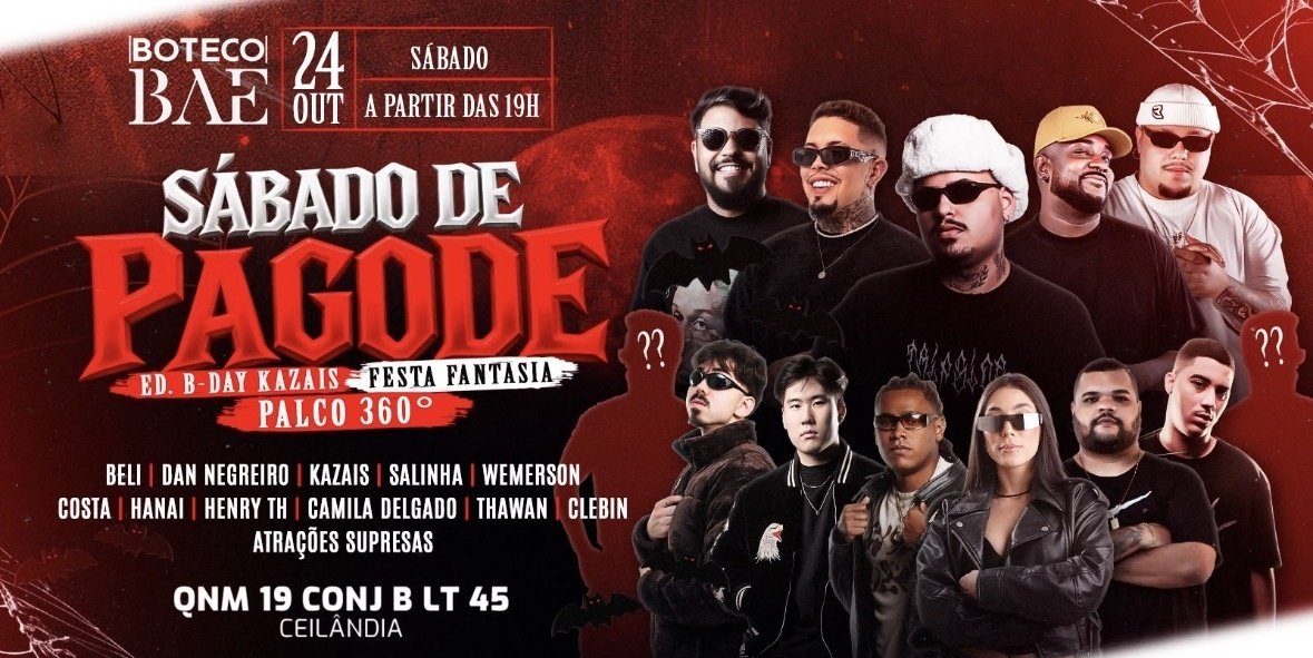 Image de la source — SÁBADO DE PAGODE - BDAY KAZAIS (FESTA A FANTASIA)