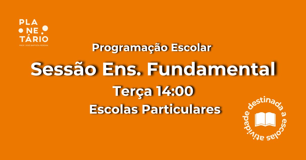 Immagine della fonte — Sessão Escolar - Escolas Particulares 13/10 às 14h