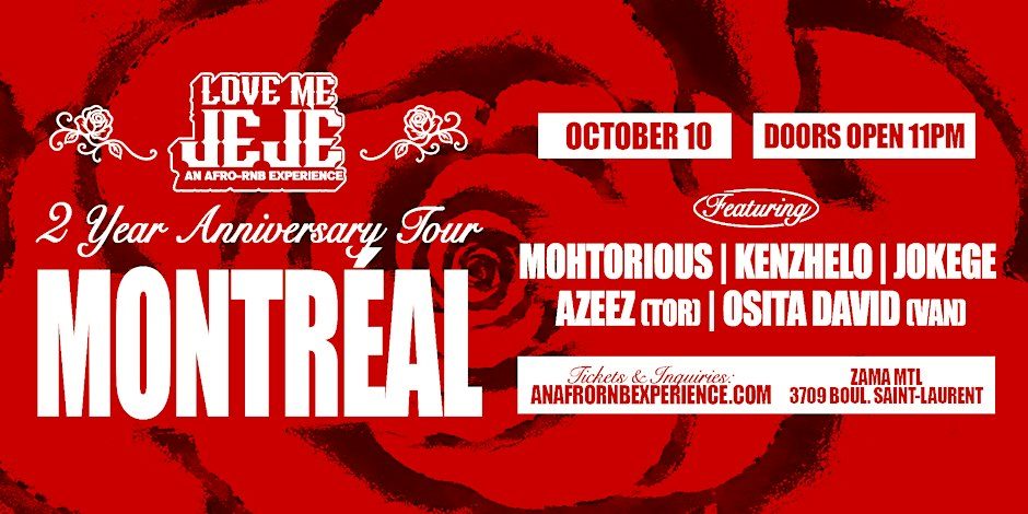 Imagem da fonte — LOVE ME JEJE: AN AFRO-RNB EXPERIENCE MONTRÈAL