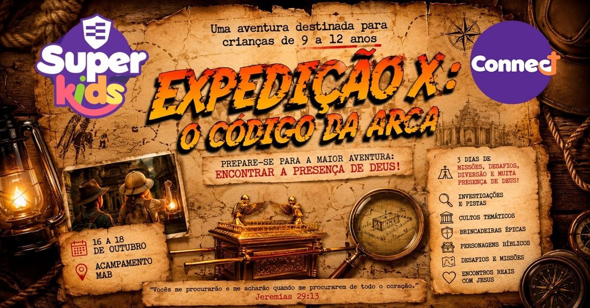 Afbeelding van de bron — EXPEDIÇÃO X: O Código da Arca | Acampa SuperKids