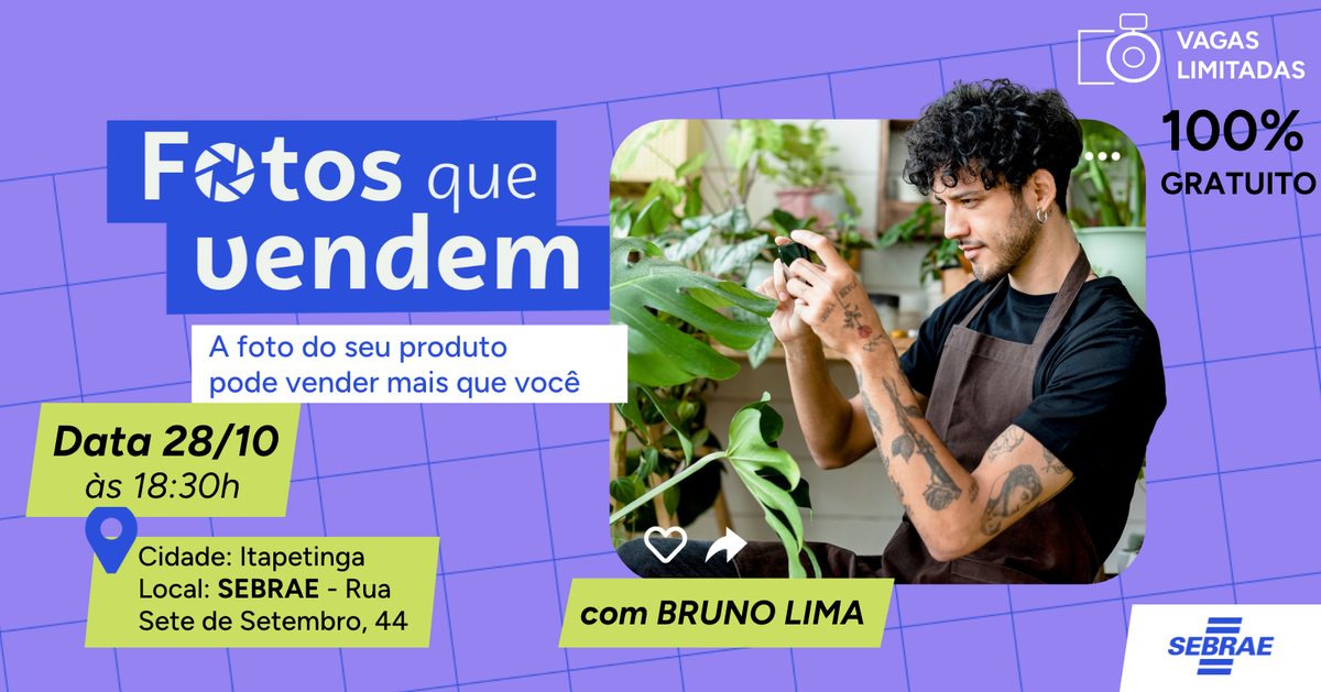 Imagem da fonte — Oficina: Fotos que vendem