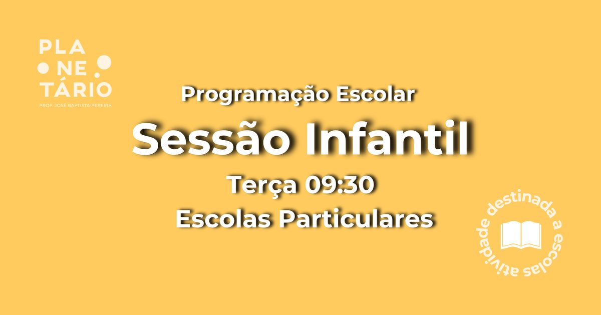 Imagem da fonte — Sessão Escolar - Escolas Particulares 10/11 às 9h30