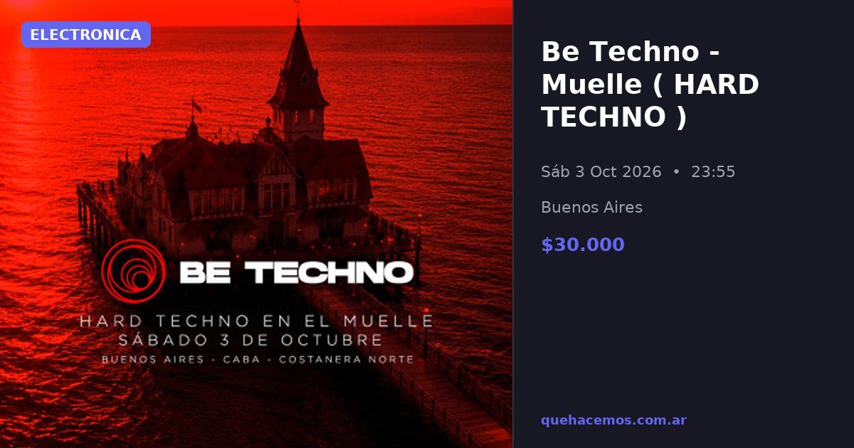 Imagem da fonte — Be Techno - Muelle (Hard Techno)