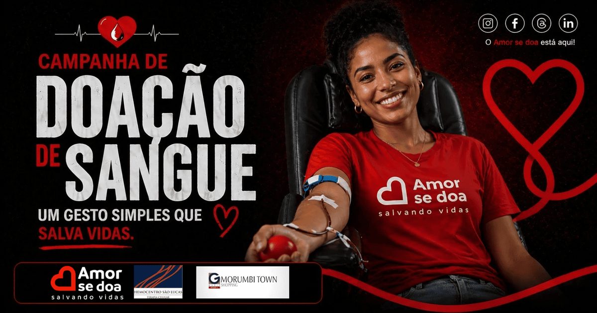 Source image — Doação de Sangue no Morumbi Town Shopping - Dia 25/11