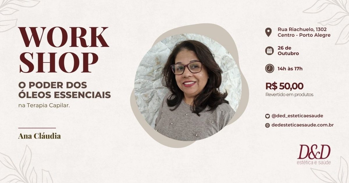 Bild der Quelle — Workshop - O Poder dos Óleos Essenciais na Terapia Capilar