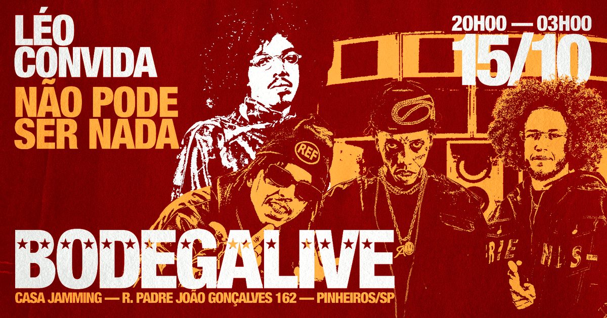 Imagen de la fuente — BODEGALIVE: LÉO convida NÃO PODE SER NADA