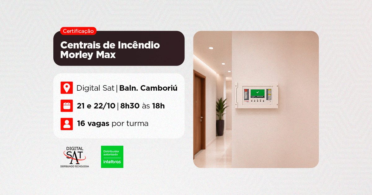 来源图片 — Certificação: Centrais Morley MAX | Balneário Camboriú