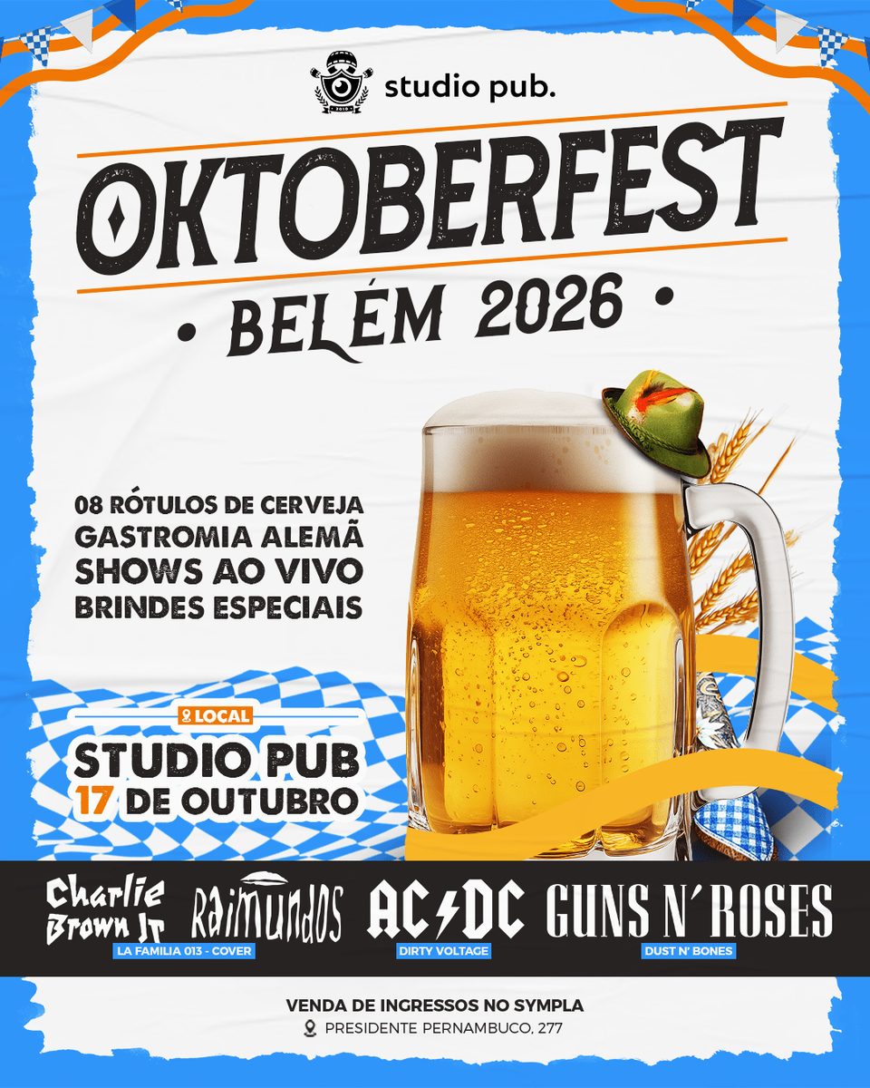 Imagem da fonte — OKTOBERFEST BELÉM 2026 @StudioPub 17/10