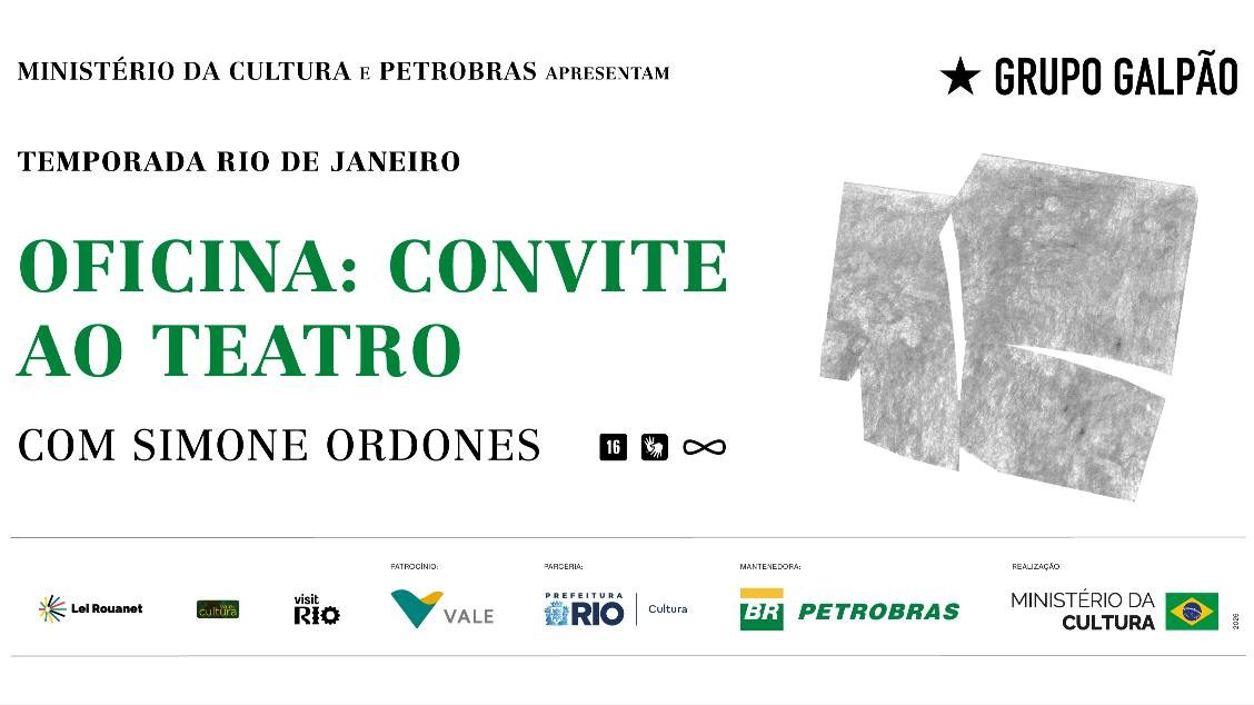 출처 이미지 — OFICINAS COM O GRUPO GALPÃO - CONVITE AO TEATRO com Simone Ordones