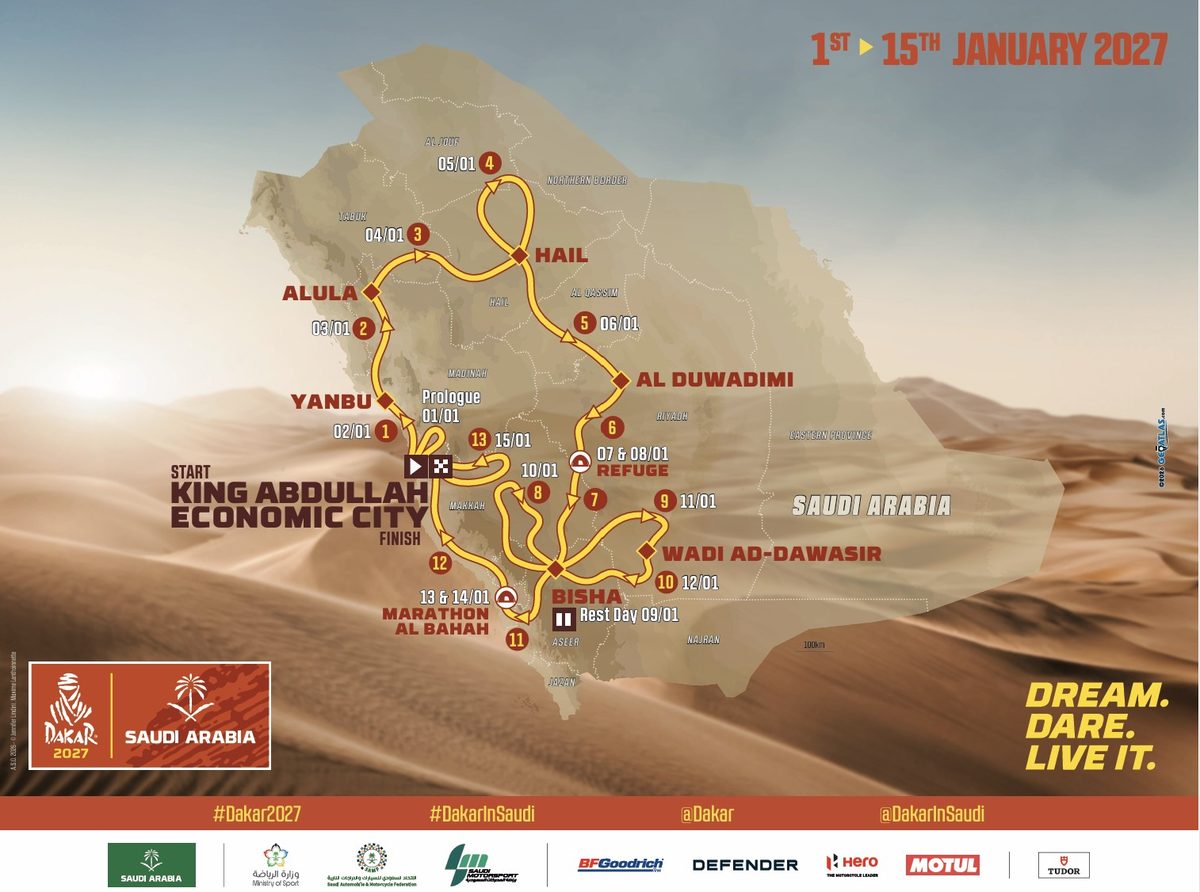Imagem da fonte — Rally Dakar — Dakar 2027 (49ª edição)