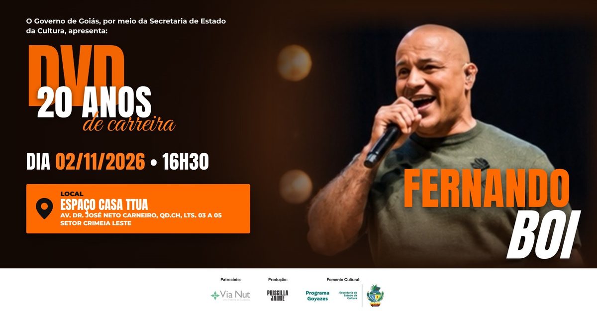Immagine della fonte — GRAVAÇÃO DO DVD 20 ANOS DE CARREIRA FERNANDO BOI