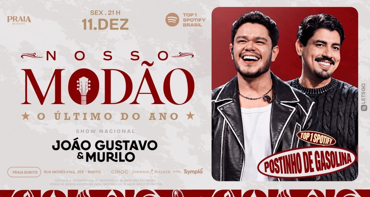 Imagen de la fuente — Último Modão do Ano com João Gustavo e Murilo - 11/12