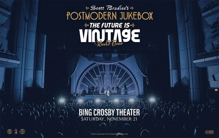Imagem da fonte — Scott Bradlee's Postmodern Jukebox: The Future is Vintage Tour 2026 — Bing Crosby Theater