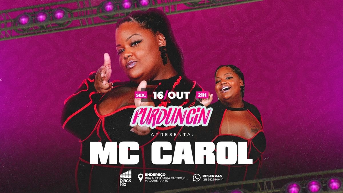 Imagem da fonte — FURDUNCIN : MC CAROL FUNK : AFROFUNK : HIP HOP,