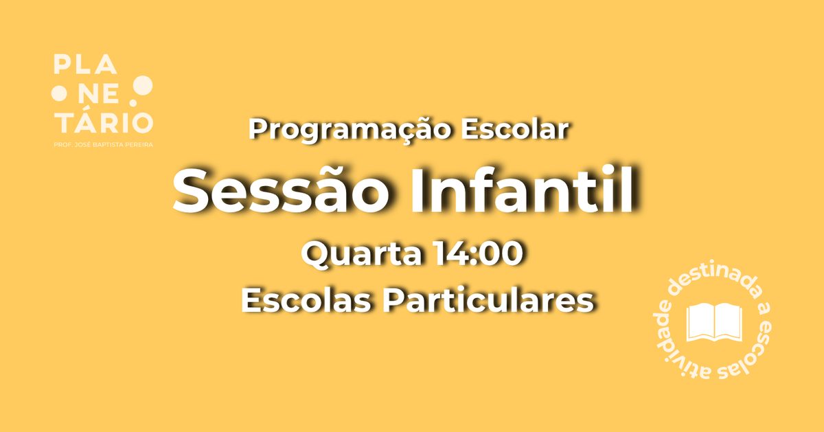 Imagem da fonte — Sessão Escolar - Escolas Particulares 18/11 às 14h