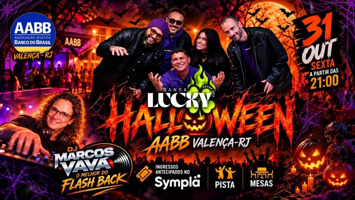 Image de la source — Halloween na AABB | Banda Lucky + DJ Marcos Vavá