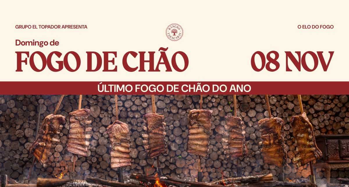 Imagem da fonte — Domingo de Fogo de Chão | 08 de Novembro | Rancho Tabacaray