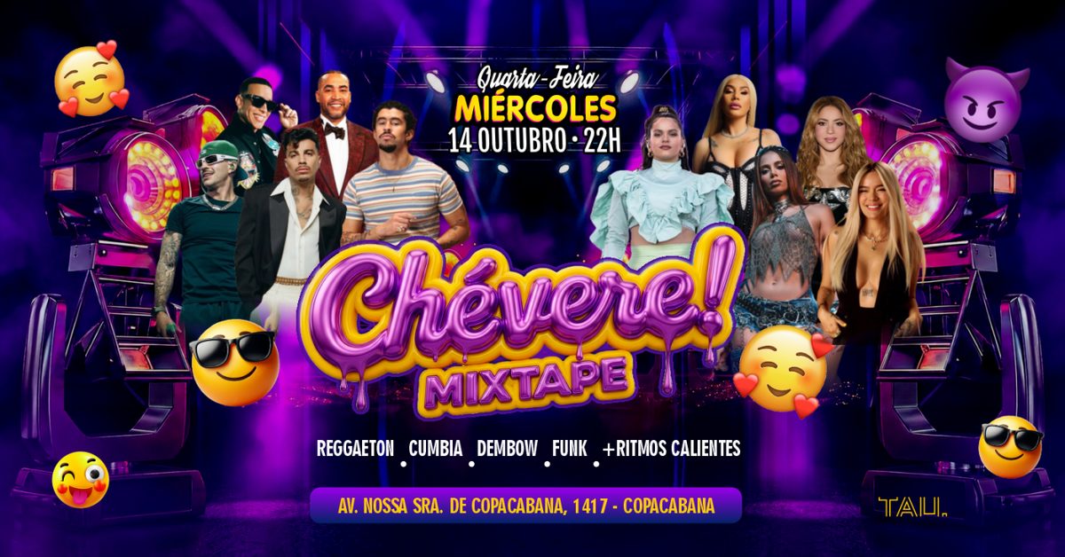 Bild der Quelle — Fiesta Latina ¡CHÉVERE! | Quarta-feira 14 outubro | Copacabana | TAU