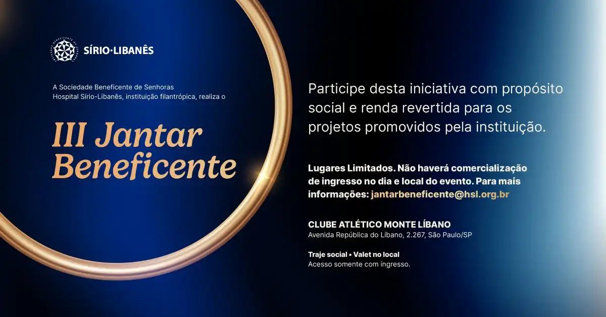 Image de la source — III Jantar Beneficente Sírio-Libanês