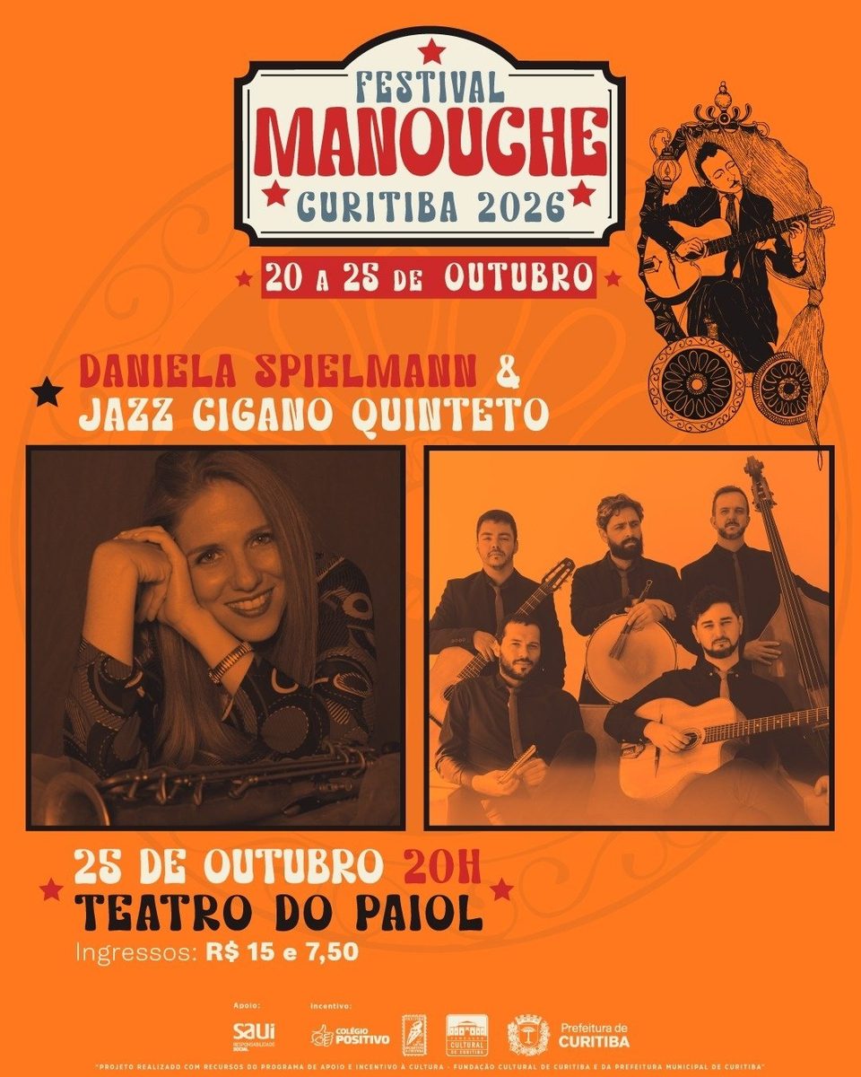 Imagen de la fuente — Festival Manouche Curitiba 2026 - Daniela Spielmann e Jazz Cigano Quinteto