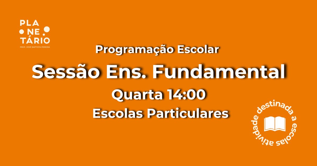 出典の画像 — Sessão Escolar - Escolas Particulares 25/11 às 14h