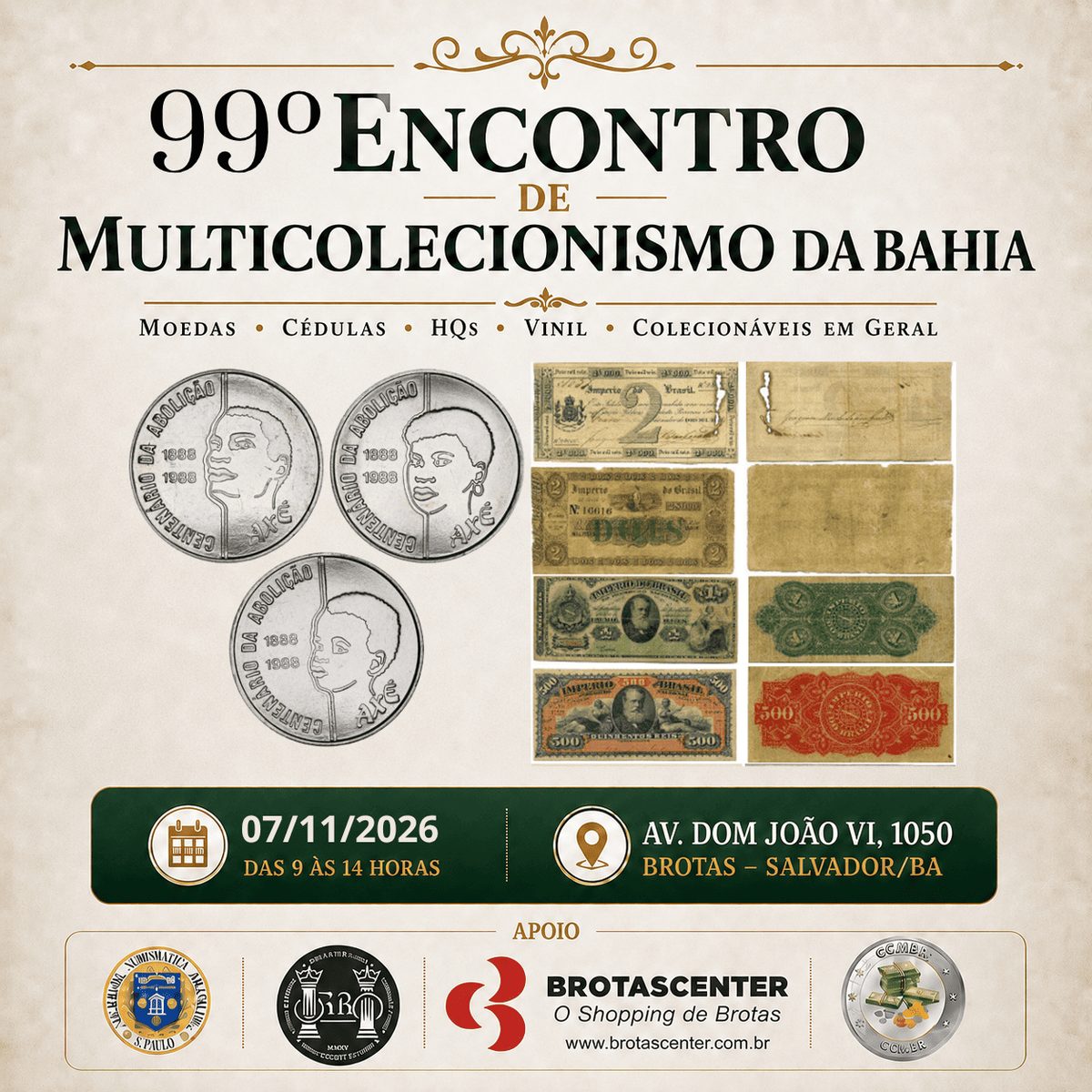 Afbeelding van de bron — 99º Encontro de Multicolecionismo da Bahia
