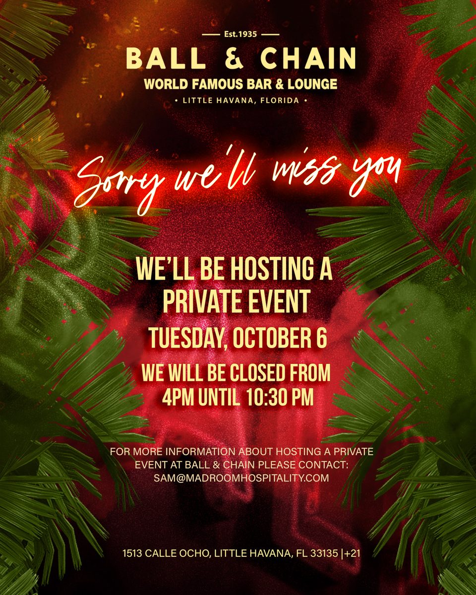 Imagem da fonte — Closed for a Private Event