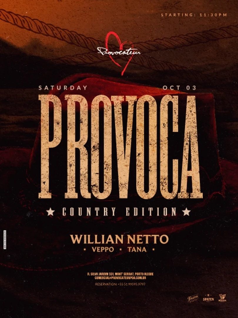 Imagem da fonte — Provocateur | Provoca Country Edition