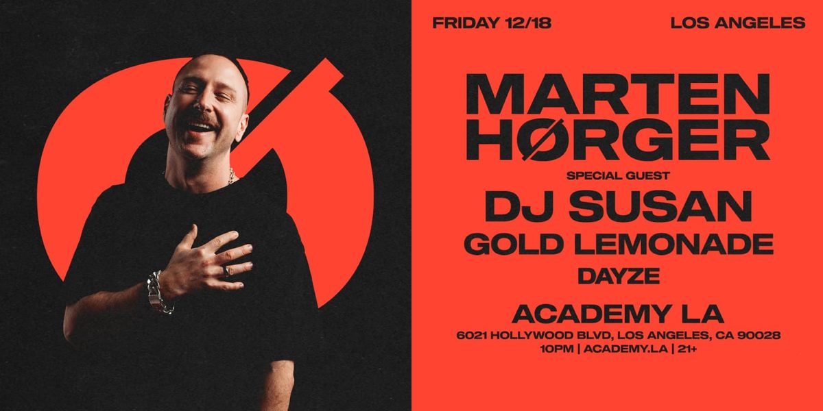 Imagem da fonte — Marten Horger w/ Special Guest DJ Susan