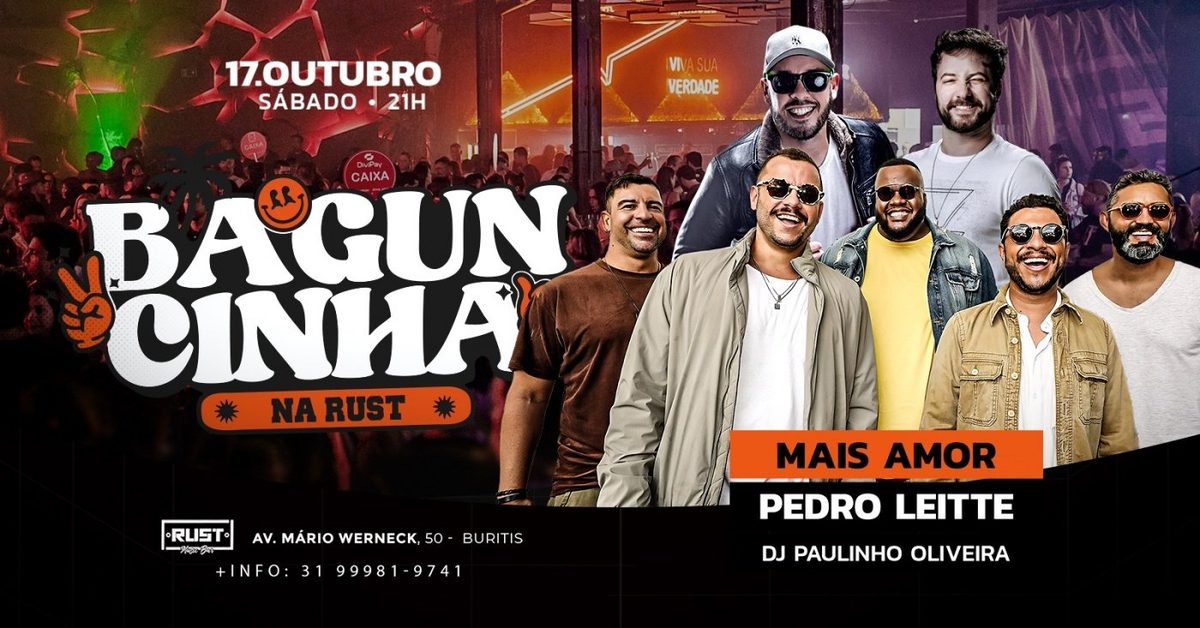 Imagem da fonte — BAGUNCINHA | RUST MUSIC BAR | 17 OUT | 21H