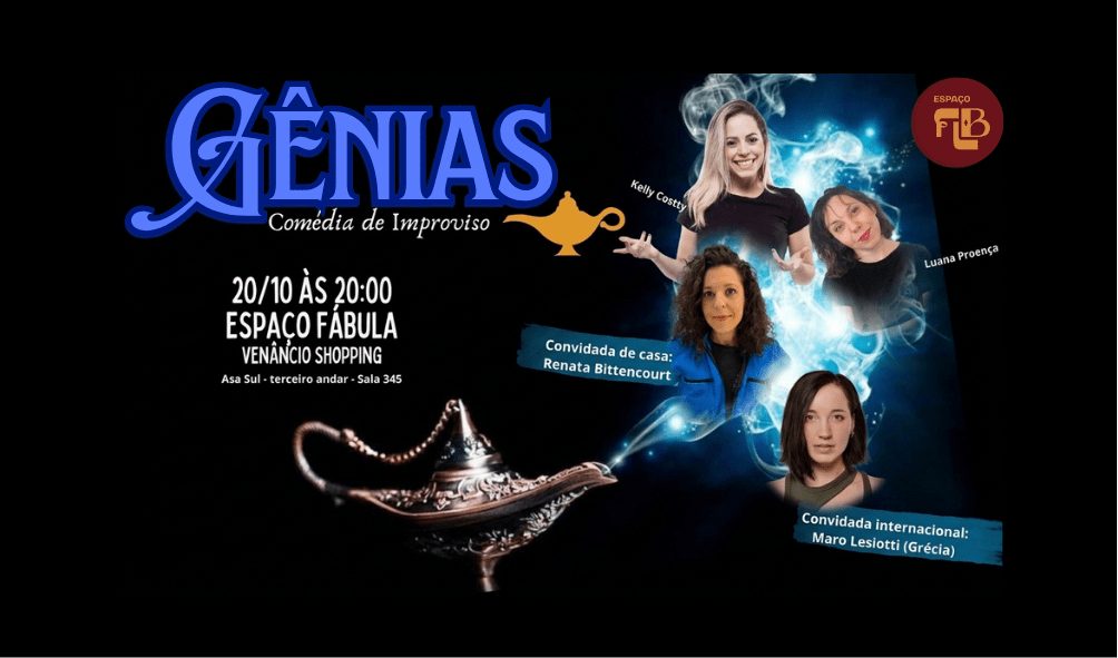 Imagem da fonte — GÊNIAS - Comédia de Improviso