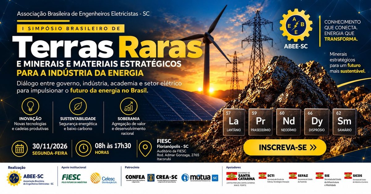 Bild der Quelle — I SIMPÓSIO BRASILEIRO DE TERRAS RARAS, MINERAIS E MATERIAIS ESTRATÉGICOS PARA INDUSTRIA DA ENERGIA