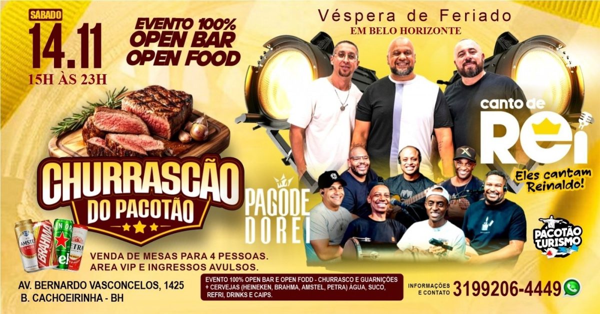 Imagem da fonte — CHURRASCÃO DO PACOTÃO COM CANTO DE REI E PAGODE DO REI - ELES CANTAM REINALDO!