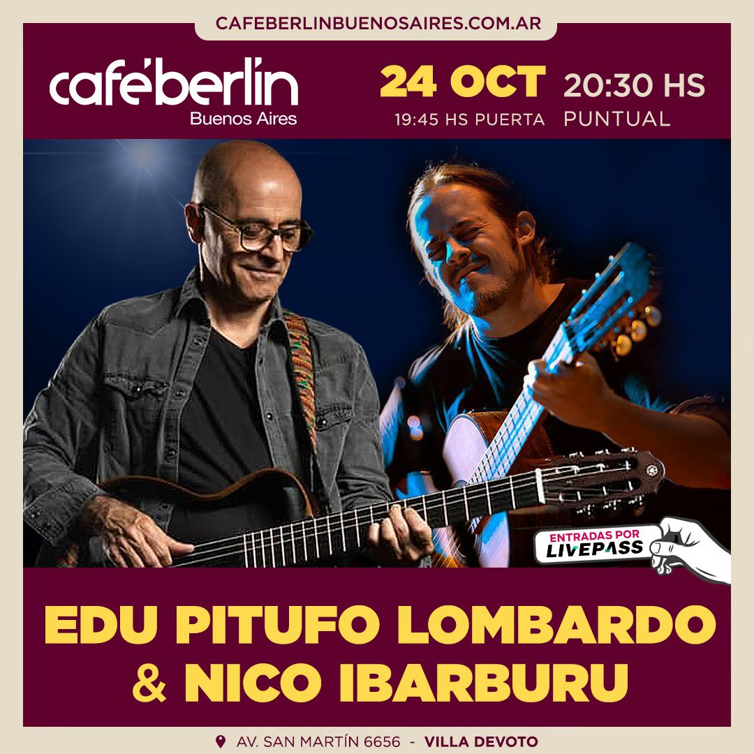 Immagine della fonte — Pitufo Lombardo & Nico Ibarburu en Cafe Berlin