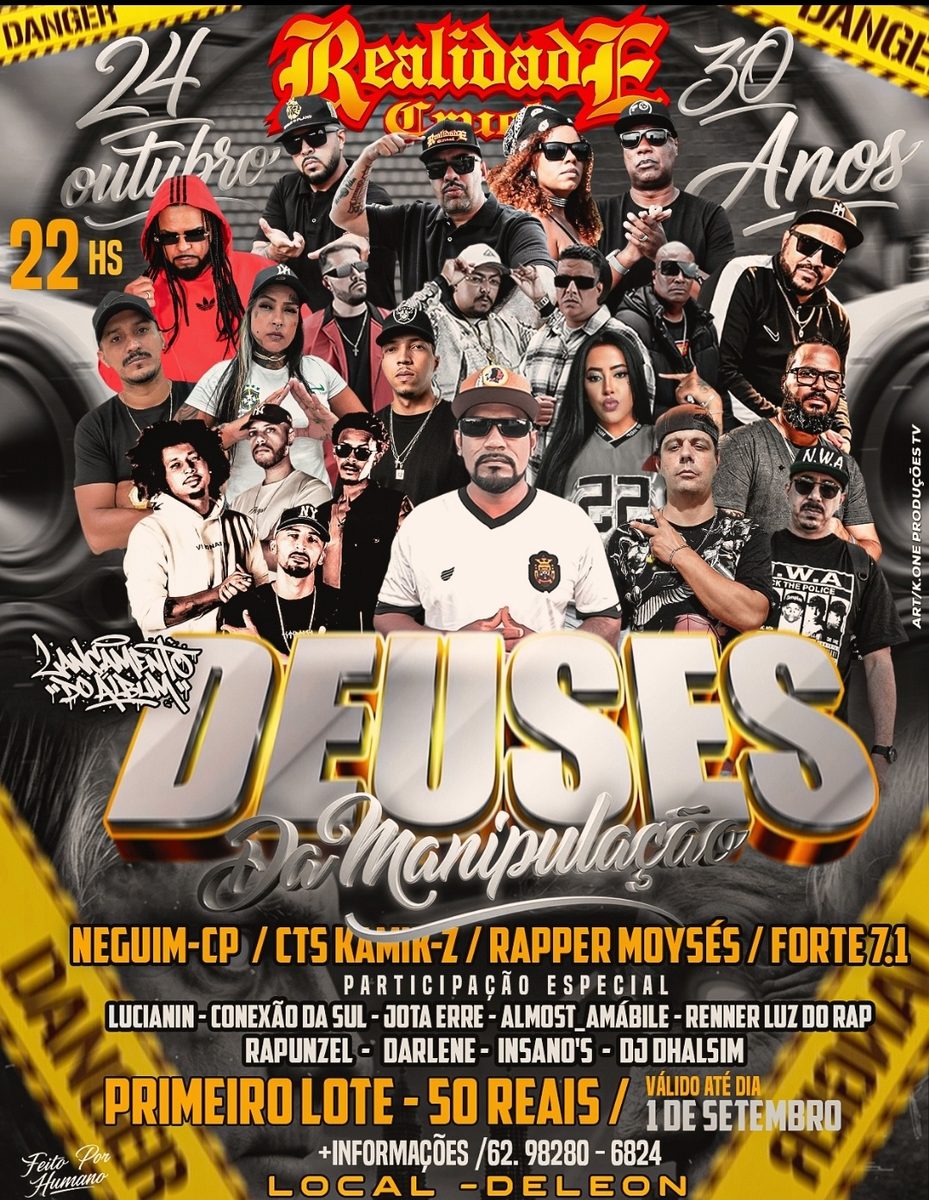 来源图片 — Show de Lançamento: Álbum Deuses da Manipulação – Neguim CP