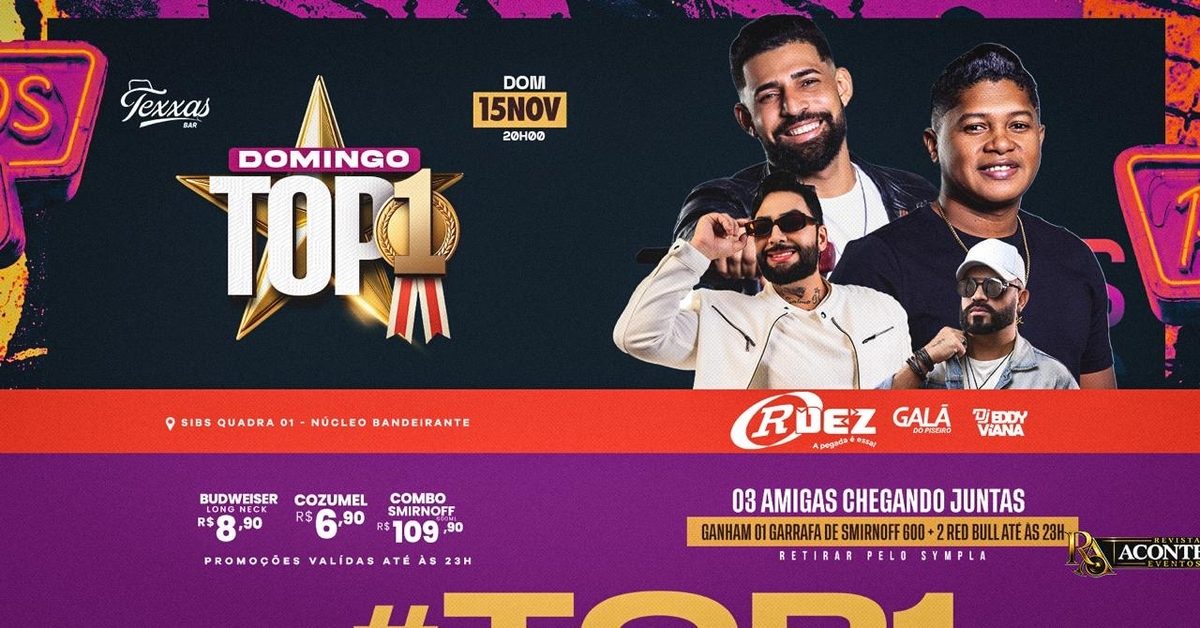 Imagem da fonte — TEXXAS BAR | DOMINGO TOP 1 | RDEZ - GALA DO PISEIRO - DJ EDDY VIANA (Cópia)