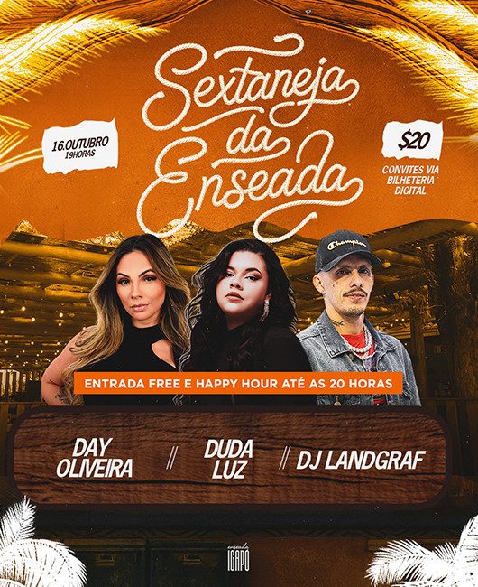 Imagem da fonte — Sextaneja da Enseada com Duda Luz, Dj Landgraf e Day Oliveira