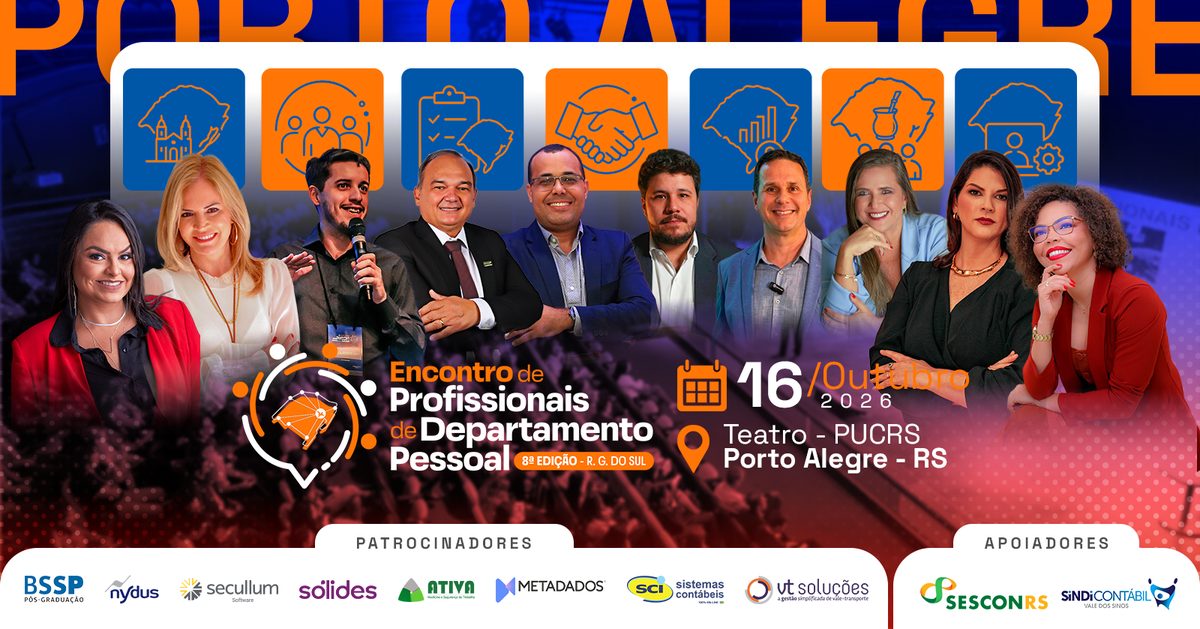 出典の画像 — 8º Encontro Gaúcho de Profissionais do Departamento Pessoal