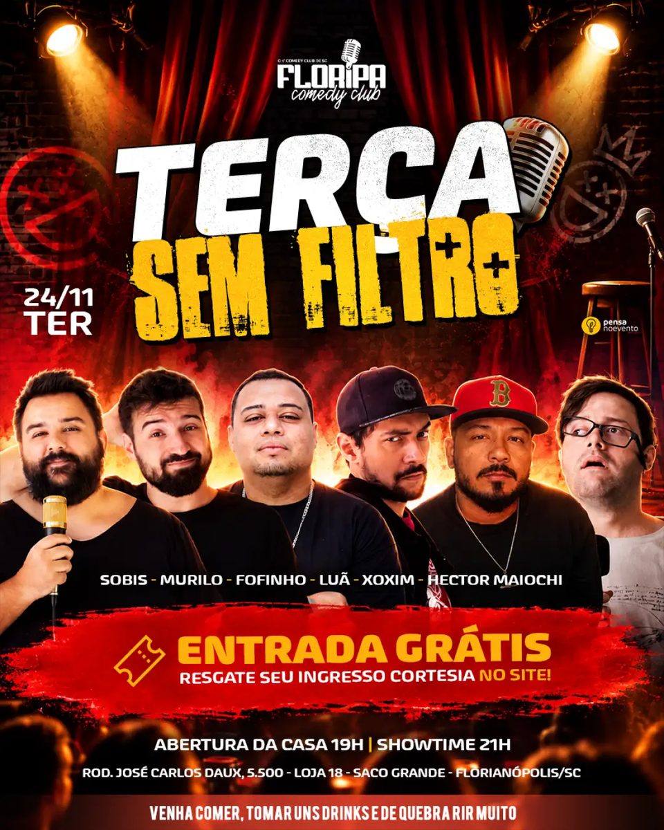 Bild der Quelle — SOBIS, XOXIM, LUÃ, MAIOCHI, FOFINHO e MURILO - TERÇA SEM FILTRO - 21h (GRÁTIS)