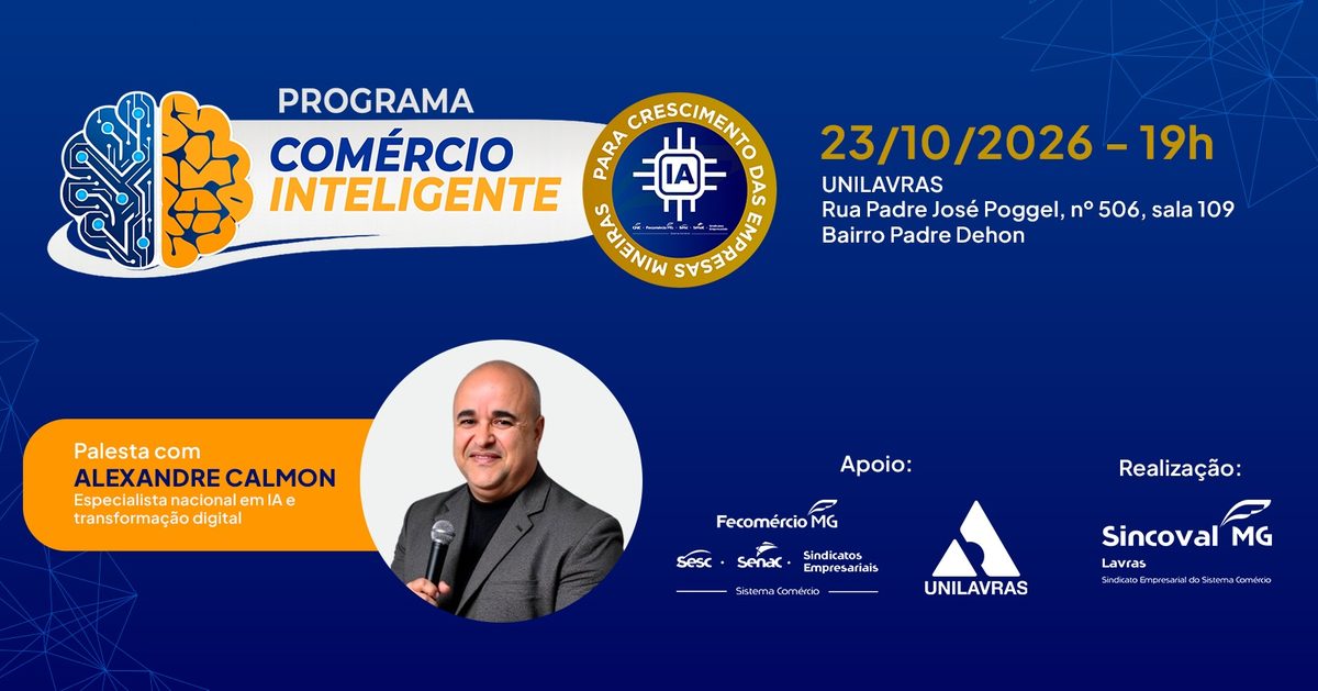 Imagen de la fuente — PALESTRA SOBRE IA | PROGRAMA COMÉRCIO INTELIGENTE LAVRAS