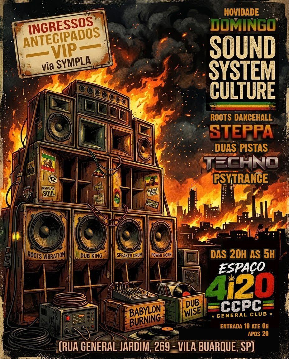 Bild der Quelle — CCPC DOMINGO 18/10- DAS 20H AS 5H ORIGINAL REGGAE, STEPPA, DANCEHALL - das 20h as 5h