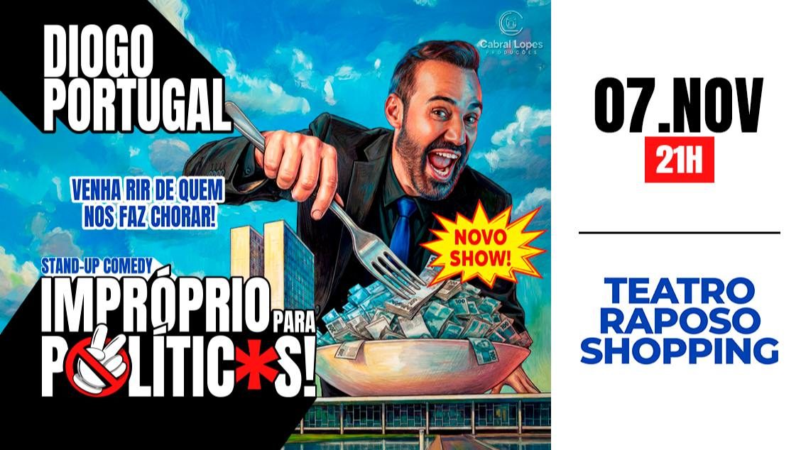 Image de la source — Diogo Portugal - Stand Up Comedy no Teatro Raposo Shopping