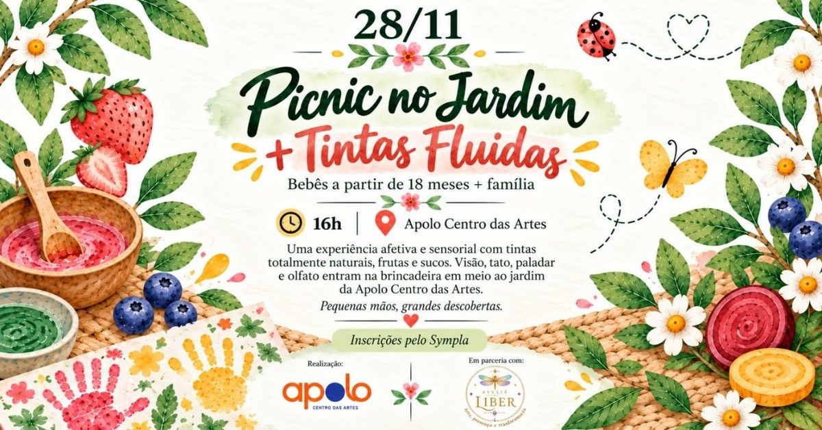 Bild der Quelle — Picnic + Tintas: oficina para Bebês e Famílias