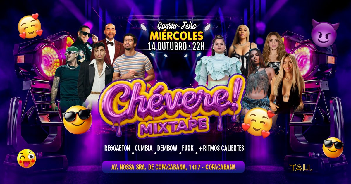 Bild der Quelle — Fiesta Latina ¡CHÉVERE! | Quarta-feira 14 outubro | Copacabana | TAU